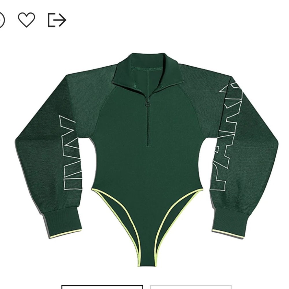 Ivy park green mesh top bodysuit